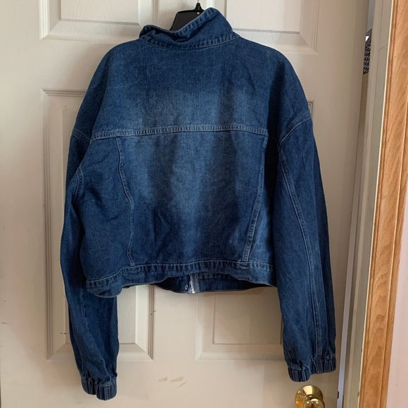 Shein Crop Denim Jacket Size 4X - Picture 2 of 6